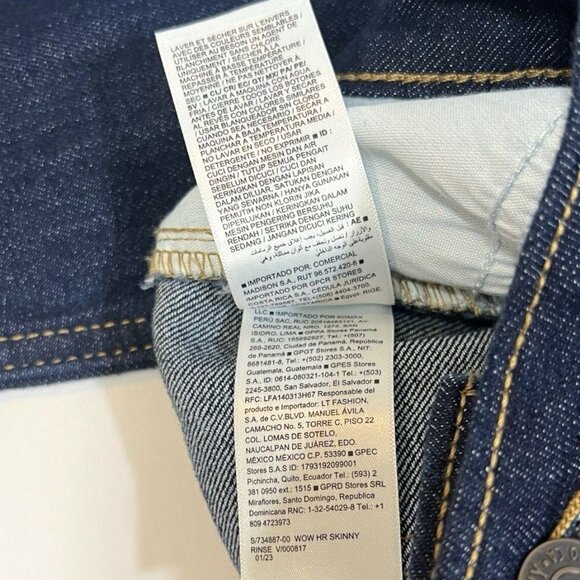 Old Navy Wow Skinny Jeans 16 Tall Dark Wash High Rise Stretch NWT - Picture 10 of 10